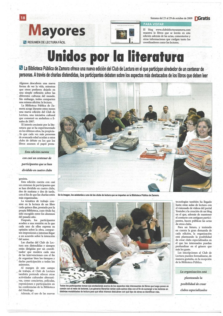 091023 Clubes de Lectura DGRATIS